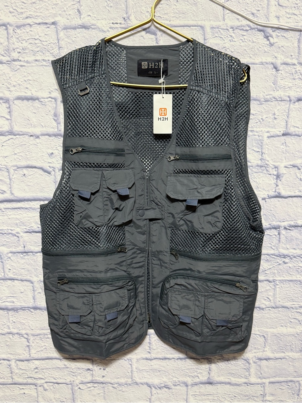 H2H Men's Active Lightweight Outdoor Vests Work Fishing Travel Utility